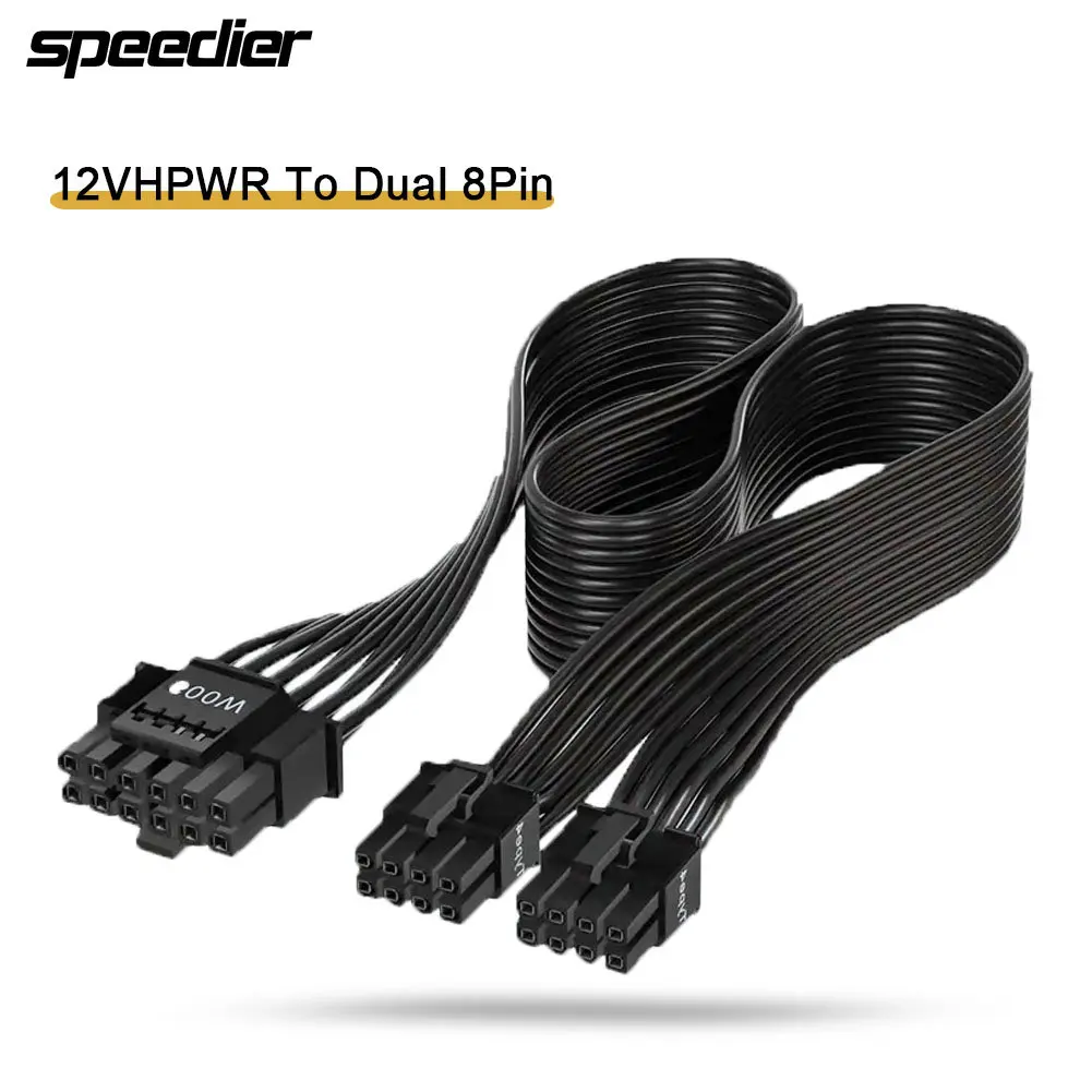 Dual 8Pin To 16Pin 12Vhpwr Cable - สายไฟโมดูลาร์ 12VHPWR ATX3.0 PCI-E 5.0 สำหรับแปลงเป็น