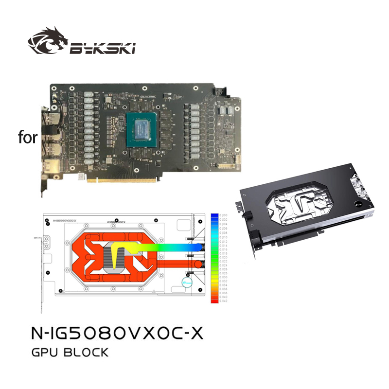 Rtx 5080 16Gb - บล็อกระบายความร้อน GPU Bykski N-IG5080VXOC-X สำหรับการ์ดจอ Colorful