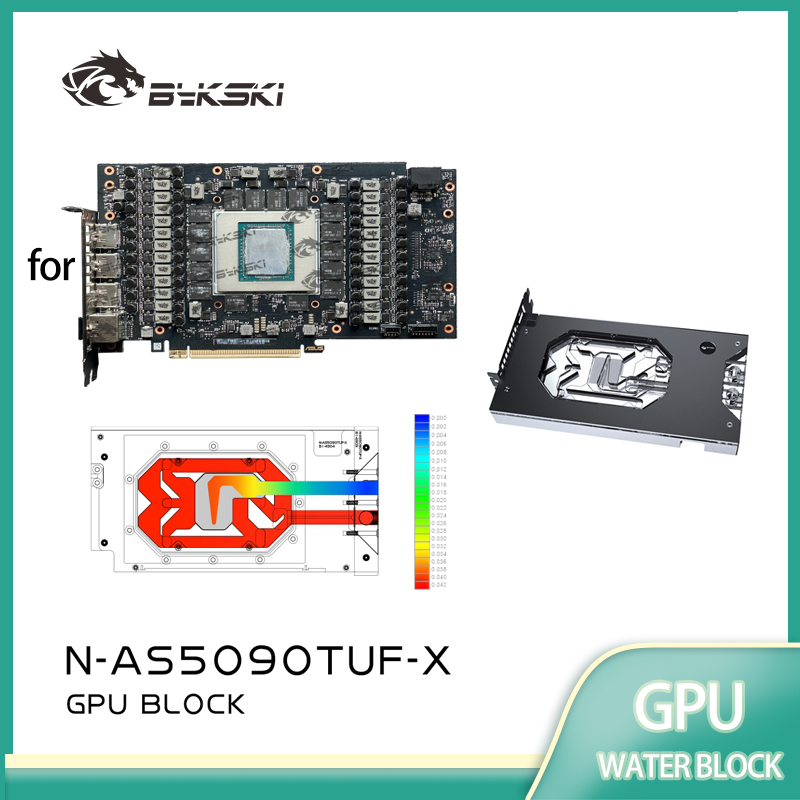 Rtx 5090 32Gb - บล็อกน้ำระบายความร้อน GPU Bykski N-AS5090TUF-X สำหรับการ์ดจอ ASUS