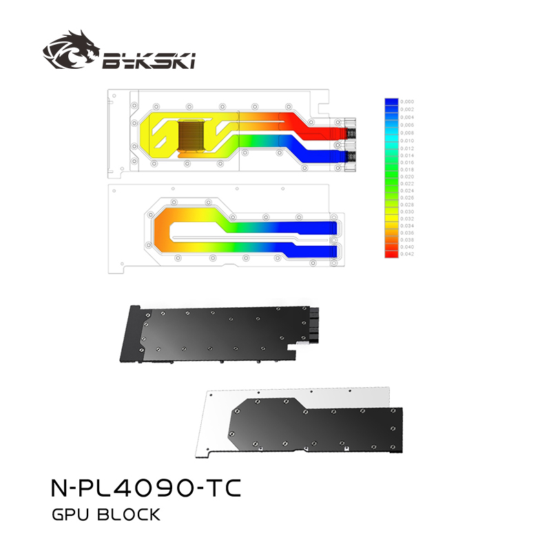 Rtx 4090 Water Block - บล็อกระบายความร้อนแบบใช้น้ำ Bykski N-PL4090-TC สำหรับการ์ดจอ Peladn /