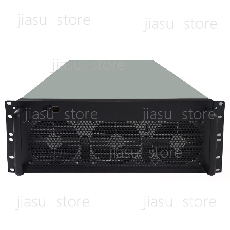 Server Gpu Chassis 4U - เคสเซิร์ฟเวอร์ควบคุมอุตสาหกรรม 4U รองรับการ์ดจอ 6/8 GPU, พร้อมพัดลมระบายความร้อนประสิทธิภาพสูงสำหรับคอมพิวเตอร์ติดตั้งในตู้แร็ค