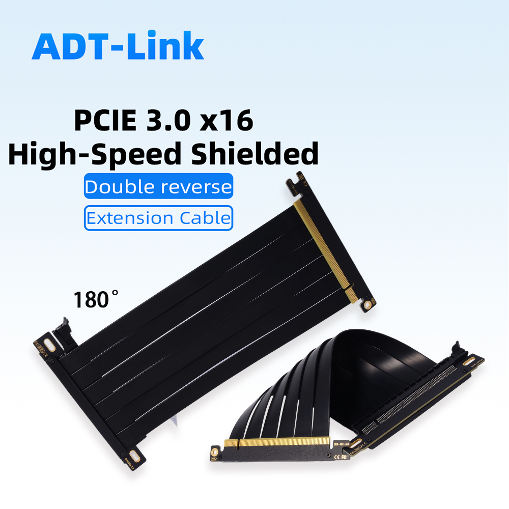 Pcie 5.0 Gpu Riser Cable - สายเคเบิล PCIE 3.0 X16 แบบยืดหยุ่น หัวแปลงแบบกลับด้าน