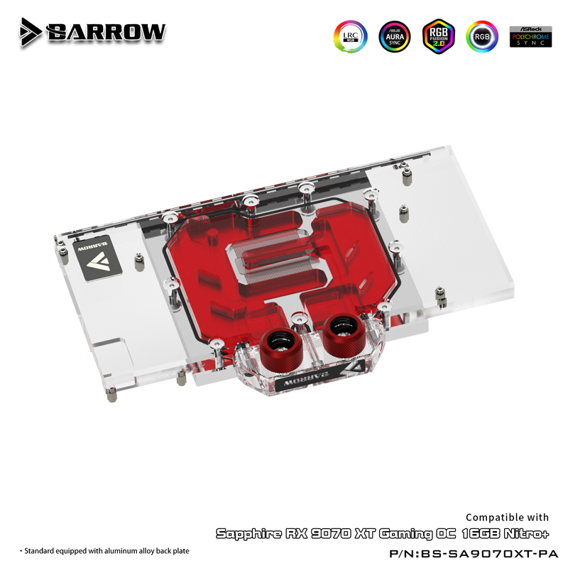 Rx 9070 Xt - บล็อกน้ำ GPU สำหรับ SAPPHIRE RX 9070