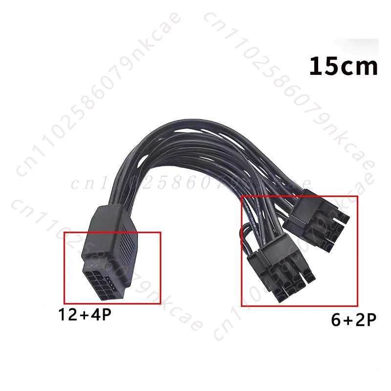 Dual 8Pin To 16Pin 12Vhpwr Cable - 12VHPWR 16 พิน หญิง ถึง 8