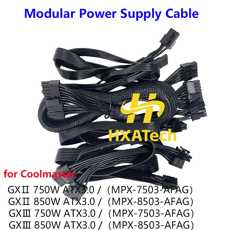 Dual 8Pin To 16Pin 12Vhpwr Cable - HXATech- 12VHPWR 16 พิน ซีพียู 8