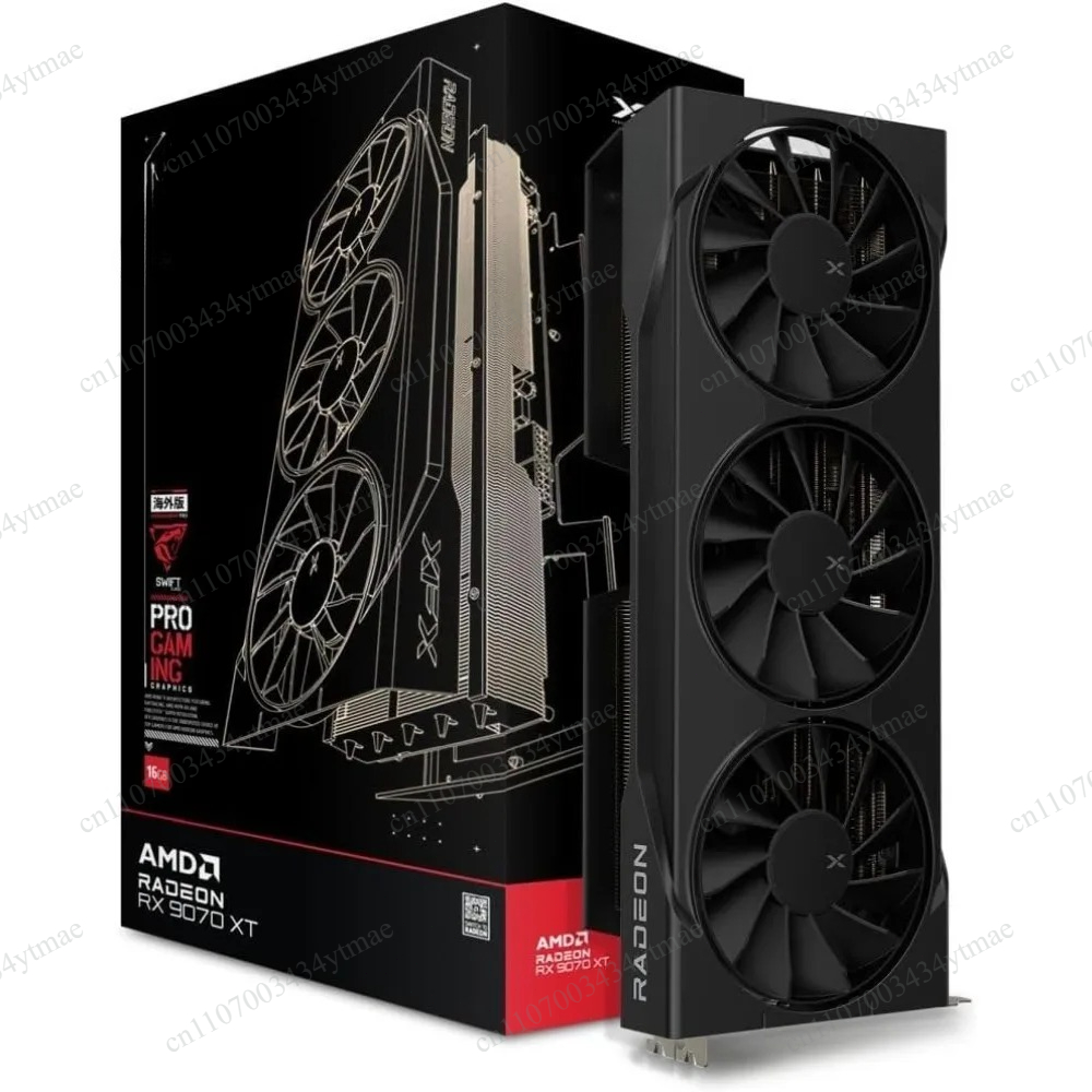 Rx 9070 Xt - การ์ดจอเกมมิ่ง RX 9070 XT แบบสามพัดลม, หน่วยความจำ