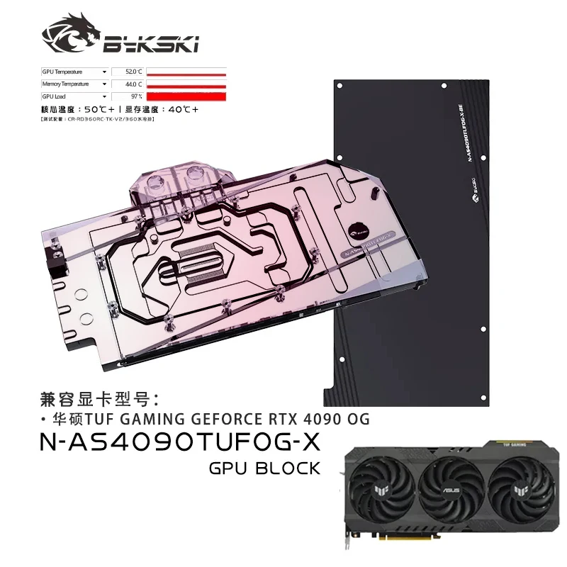 บล็อกระบายความร้อน GPU Bykski  - Rtx 4090 Water Block บทวิจารณ์และราคา