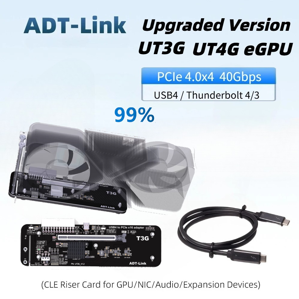 อัปเกรด UT4G UT3G EGPU Thunder - Gpu External Dock Egpu Thunderbolt 4 บทวิจารณ์และราคา