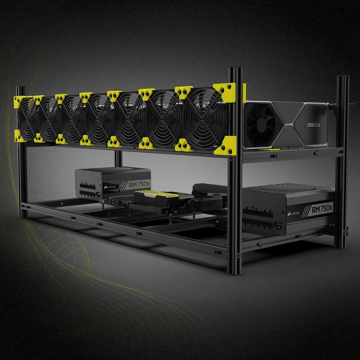 1 ชิ้น โครงเครื่องขุดเหมืองแบบ - Gpu Mining Rig Frame 8 Gpu บทวิจารณ์และราคา