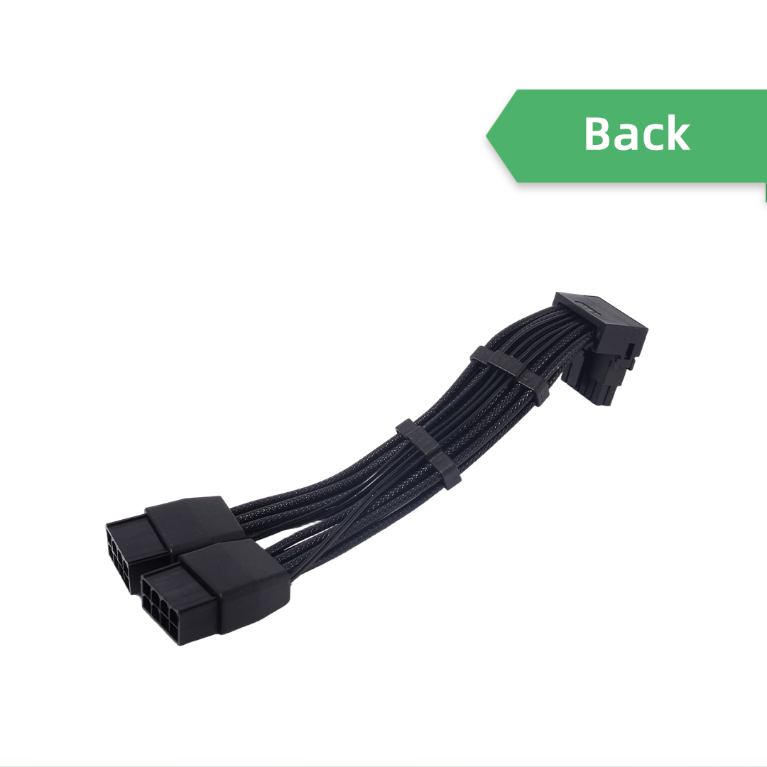 อินเทอร์เฟซ Upward PCIE 5.0 2X - Dual 8Pin To 16Pin 12Vhpwr Cable บทวิจารณ์และราคา