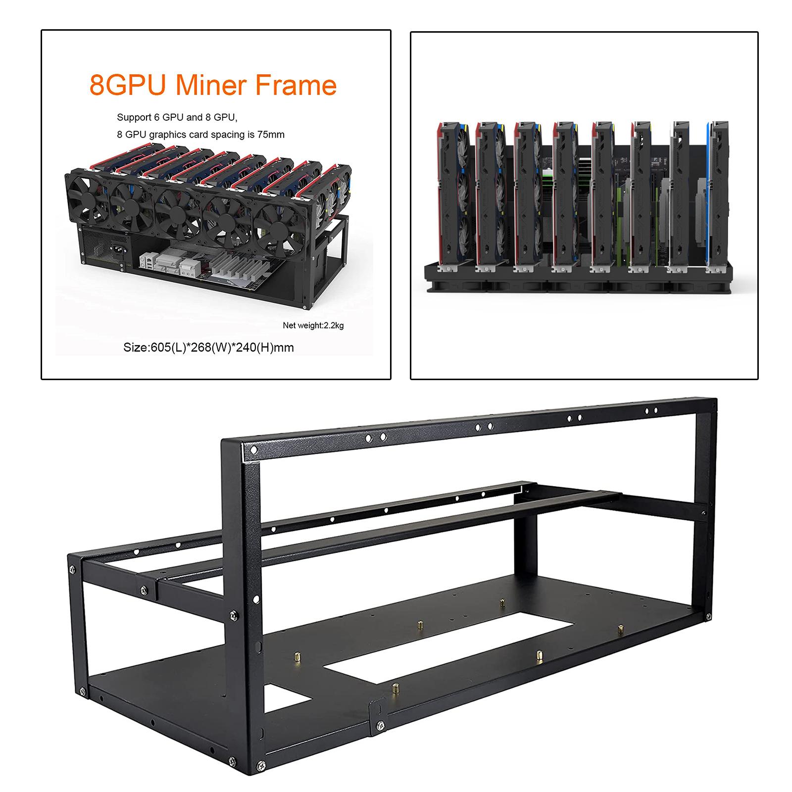 โครงเครื่องขุดเหรียญแบบ 6/8 GP - Gpu Mining Rig Frame 8 Gpu บทวิจารณ์และราคา